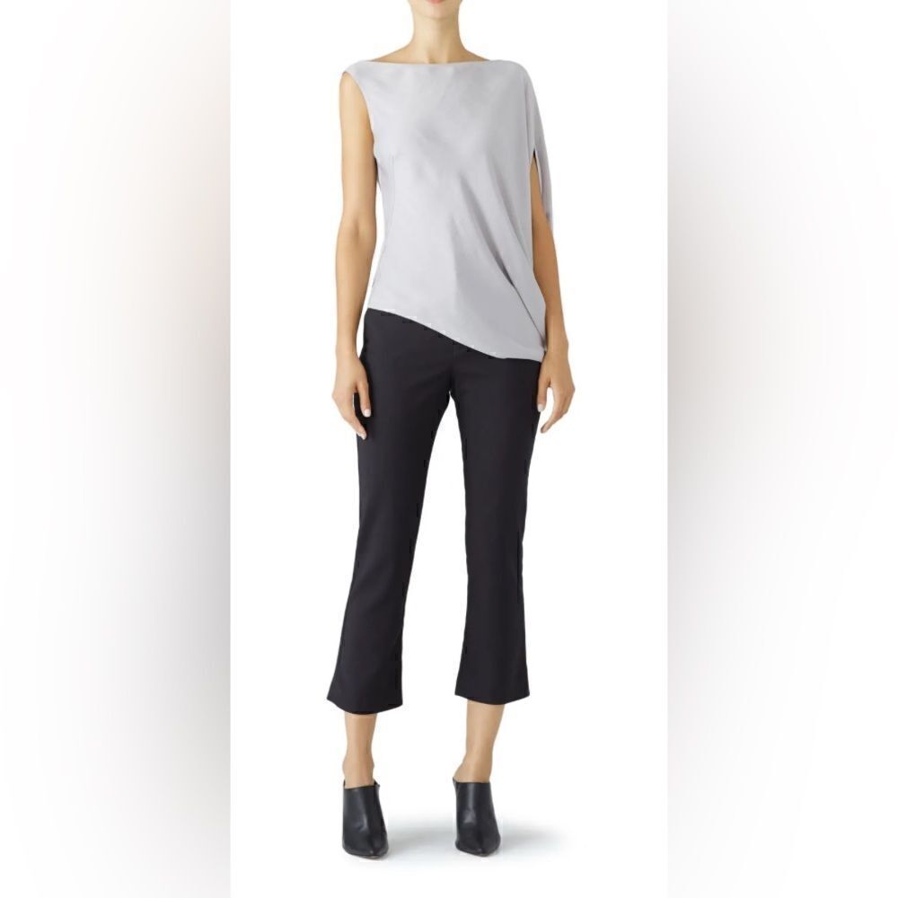 KaufmanFranco One Shoulder gray asymmetrical top small. NWT